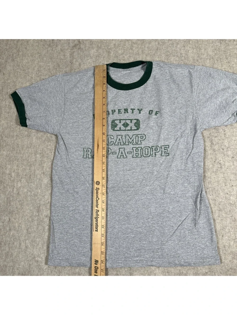Vintage 90’s Camp Rap-A-Hope T-Shirt Medium? Ringer Gray Green